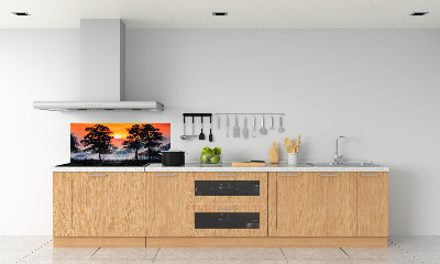Spatplaat keuken Zonsondergangbos