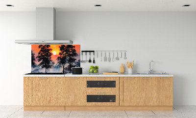 Spatplaat keuken Zonsondergangbos