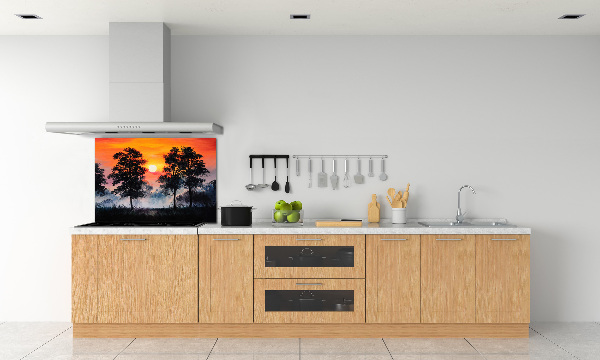 Spatplaat keuken Zonsondergangbos