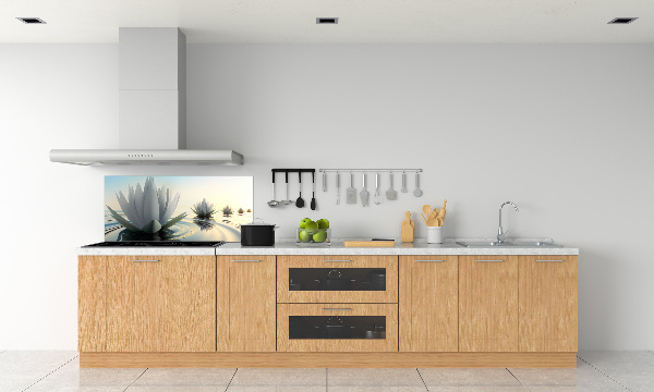 Spatscherm keuken Lotusbloem