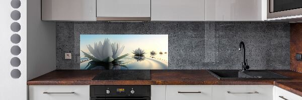 Spatscherm keuken Lotusbloem