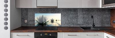 Spatscherm keuken Lotusbloem