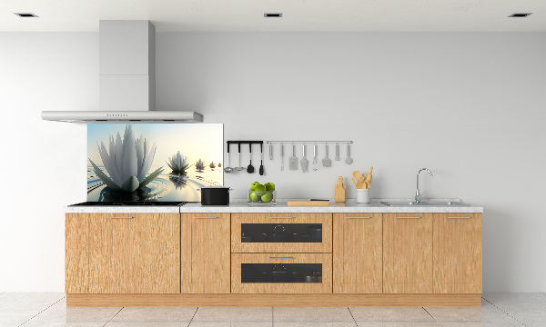 Spatscherm keuken Lotusbloem