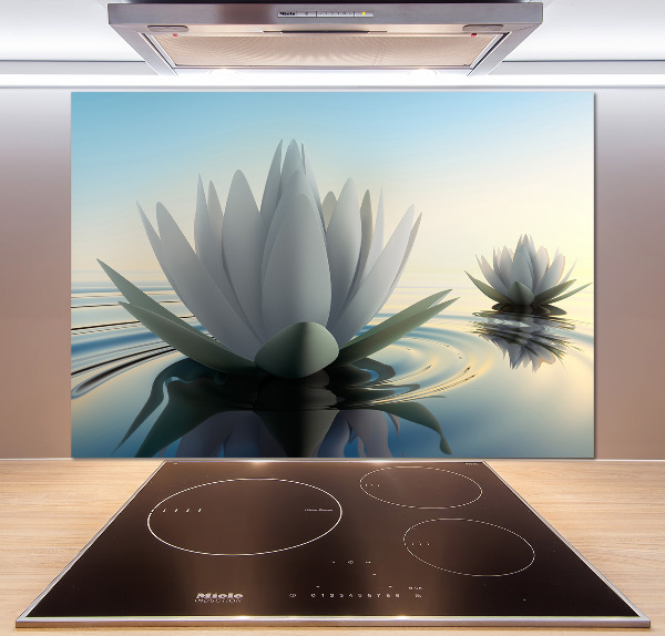 Spatscherm keuken Lotusbloem