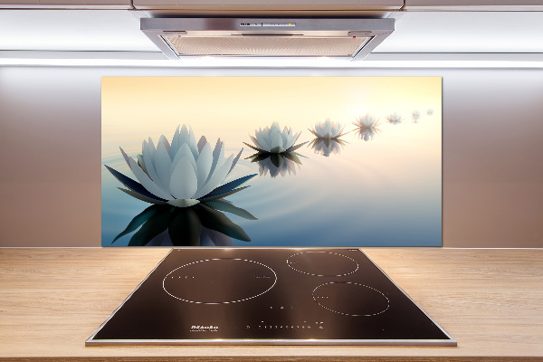 Spatplaat keuken Lotusbloemen