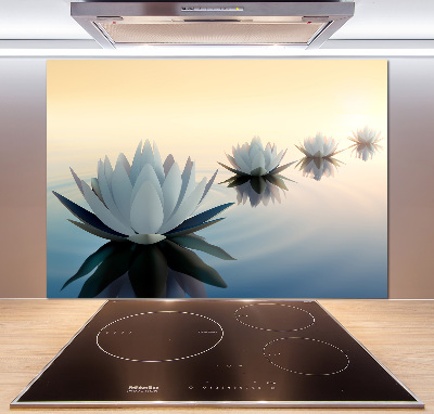 Spatplaat keuken Lotusbloemen