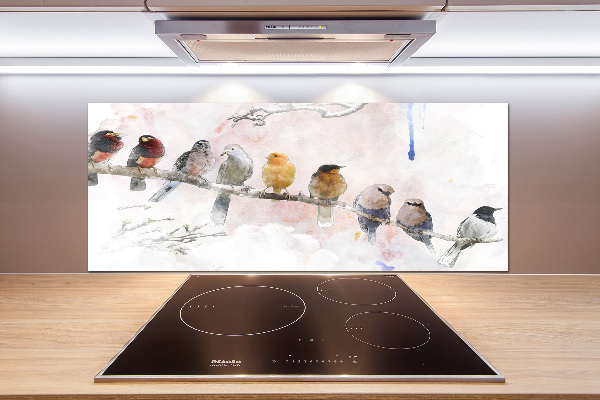 Spatplaat keuken Vogels op een tak