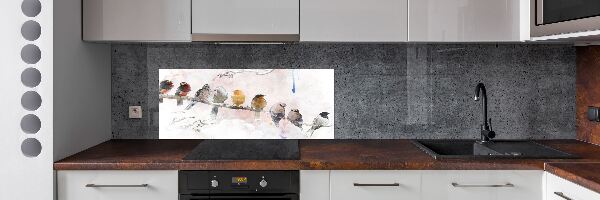 Spatplaat keuken Vogels op een tak