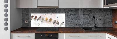 Panel do kuchni Ptaki na gałęzi