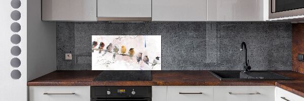 Spatplaat keuken Vogels op een tak