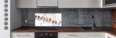 Spatplaat keuken Vogels op een tak