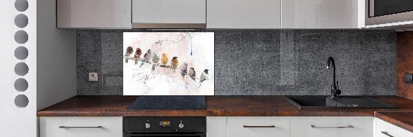 Spatplaat keuken Vogels op een tak