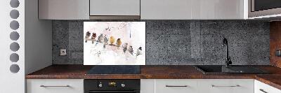 Spatplaat keuken Vogels op een tak