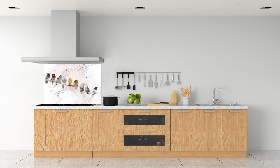 Panel do kuchni Ptaki na gałęzi