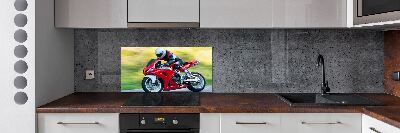 Spatscherm keuken Motorfiets