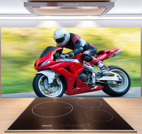 Spatscherm keuken Motorfiets