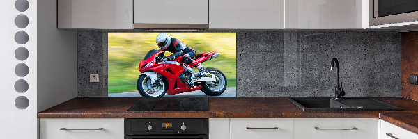 Spatscherm keuken Motorfiets