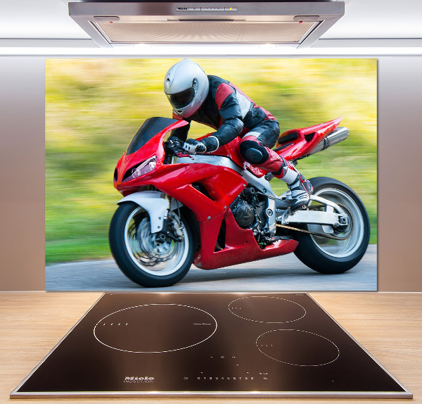 Spatscherm keuken Motorfiets