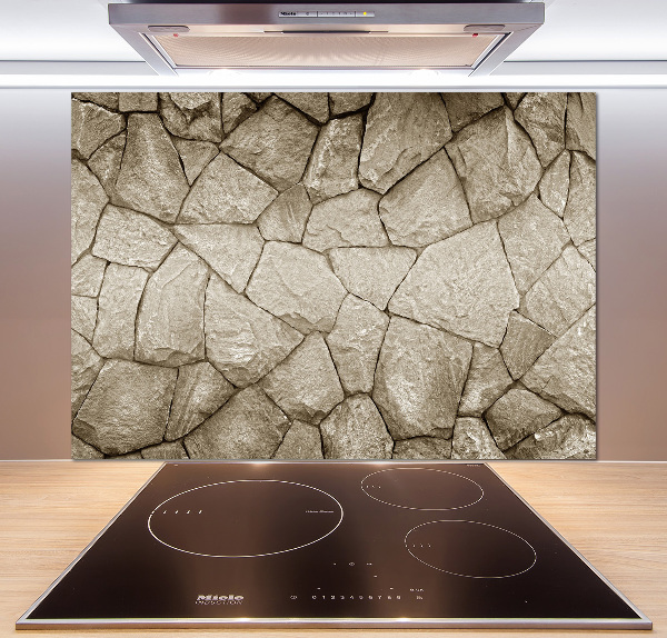 Spatplaat keuken Stenen muur