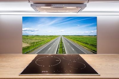Glazen achterwand keuken Snelweg
