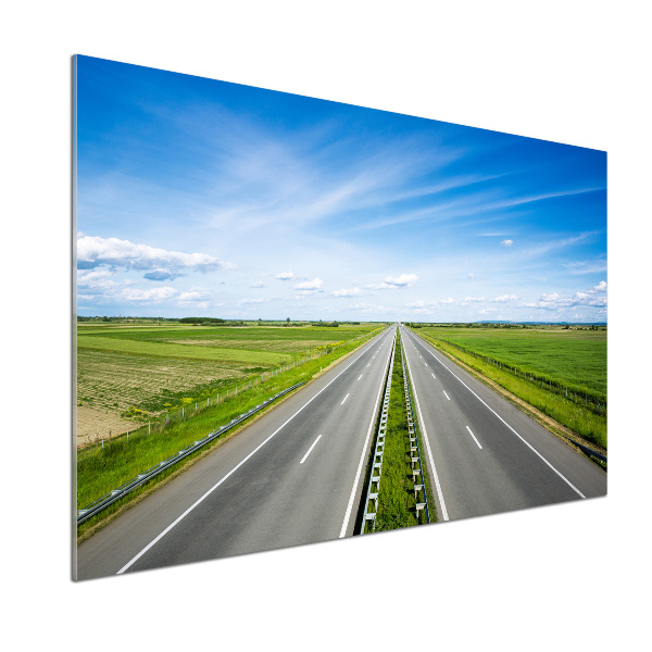 Glazen achterwand keuken Snelweg