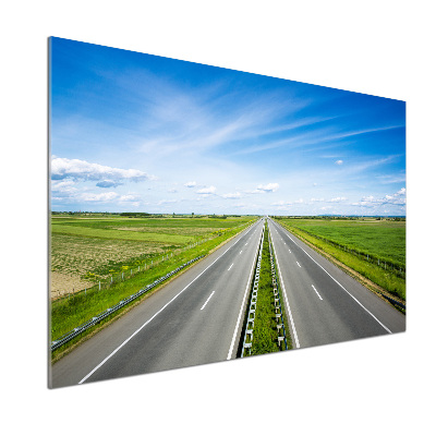 Glazen achterwand keuken Snelweg