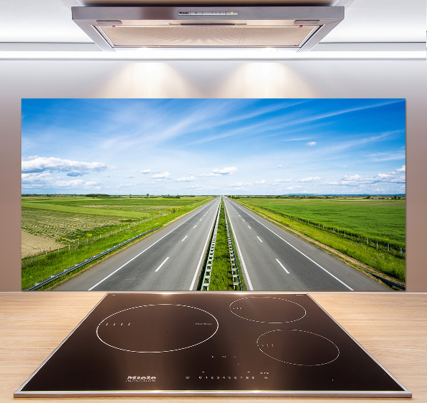 Glazen achterwand keuken Snelweg