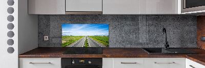Glazen achterwand keuken Snelweg