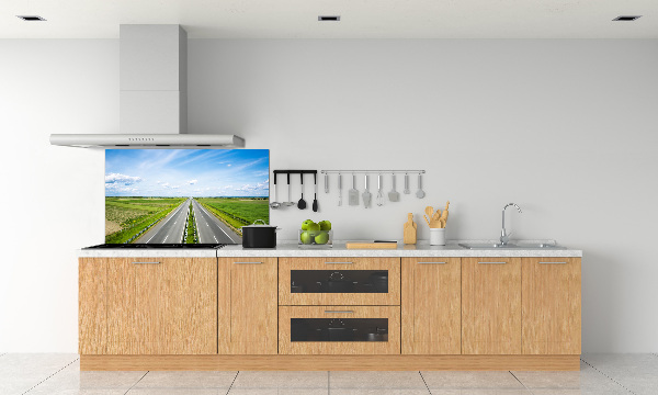 Glazen achterwand keuken Snelweg