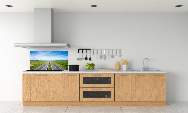 Glazen achterwand keuken Snelweg