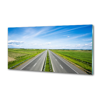 Glazen achterwand keuken Snelweg