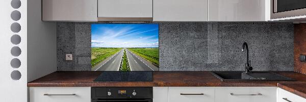 Glazen achterwand keuken Snelweg