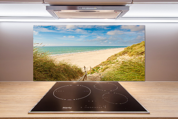 Spatscherm keuken duinen aan zee
