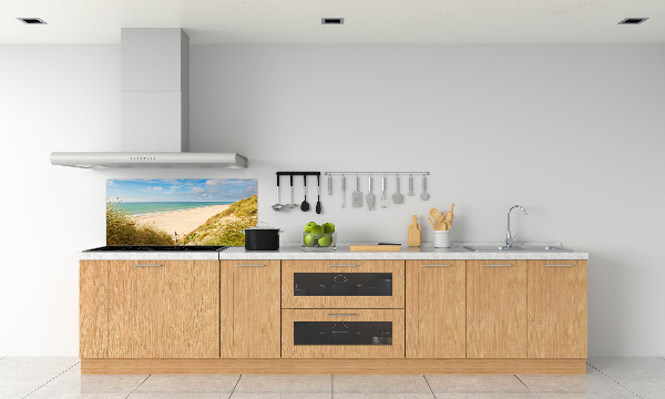 Spatscherm keuken duinen aan zee