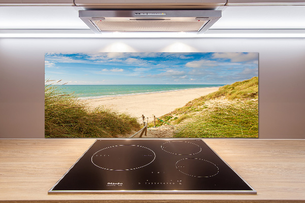 Spatscherm keuken duinen aan zee