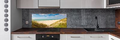 Spatscherm keuken duinen aan zee