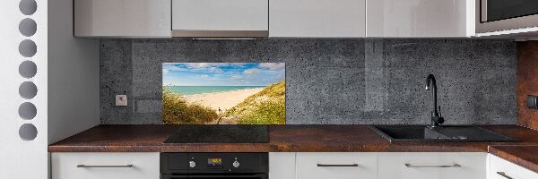 Spatscherm keuken duinen aan zee