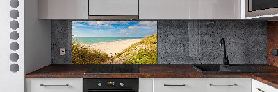 Spatscherm keuken duinen aan zee