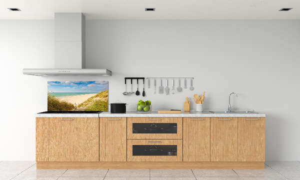Spatscherm keuken duinen aan zee