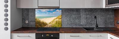 Spatscherm keuken duinen aan zee