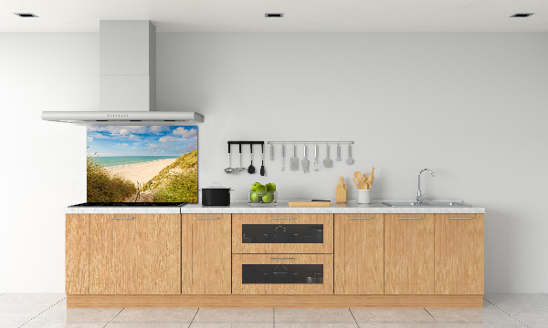 Spatscherm keuken duinen aan zee