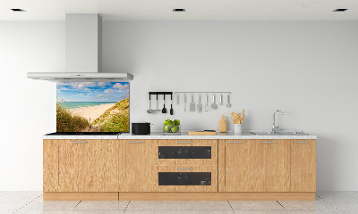 Spatscherm keuken duinen aan zee