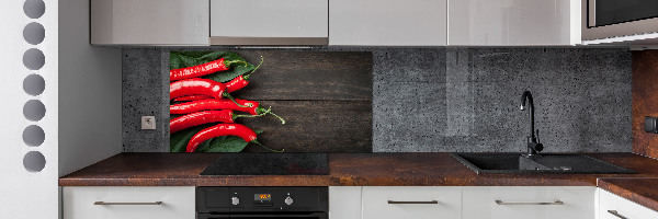 Keuken achterwand Chilipepers