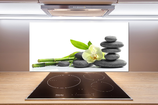 Glazen achterwand keuken Orchidee