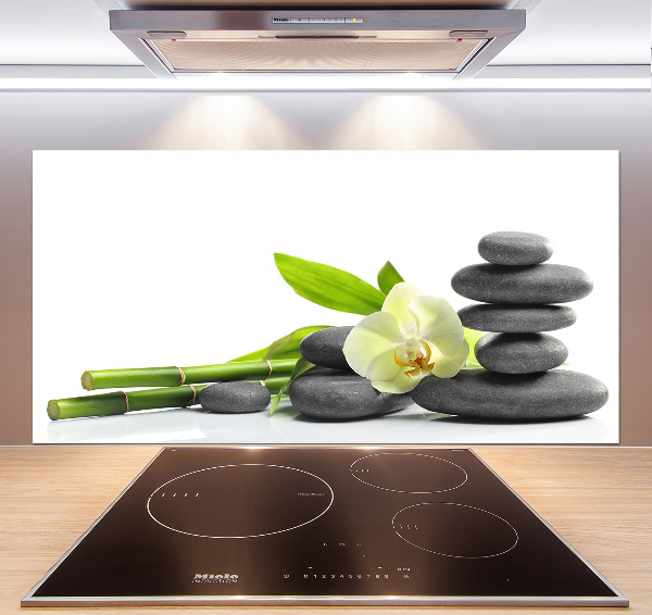 Glazen achterwand keuken Orchidee