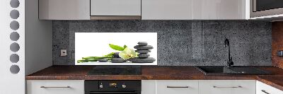 Glazen achterwand keuken Orchidee