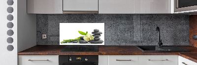 Glazen achterwand keuken Orchidee
