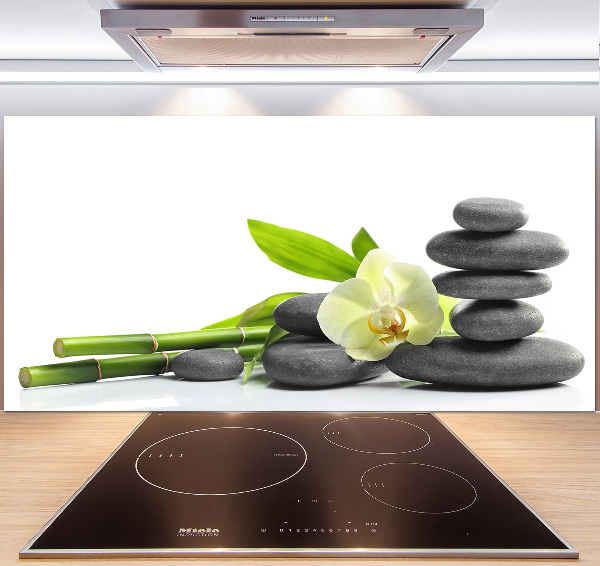 Glazen achterwand keuken Orchidee