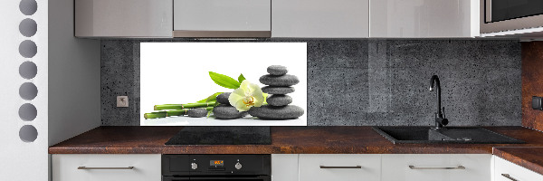 Glazen achterwand keuken Orchidee