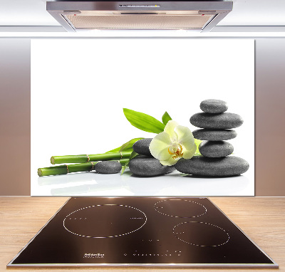 Glazen achterwand keuken Orchidee